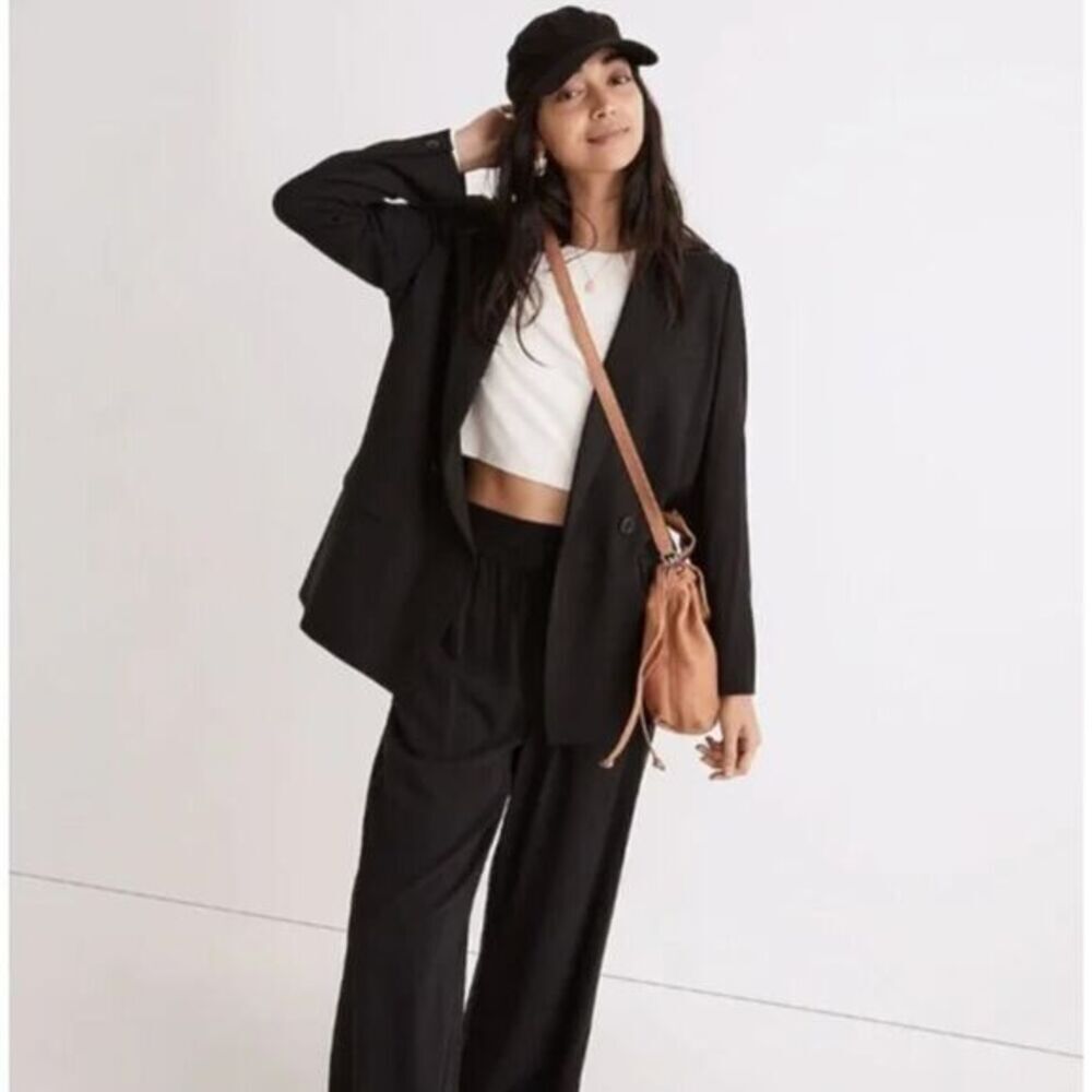 New! Madewell Drapeweave Caldwell Double-Breasted Blazer, size S